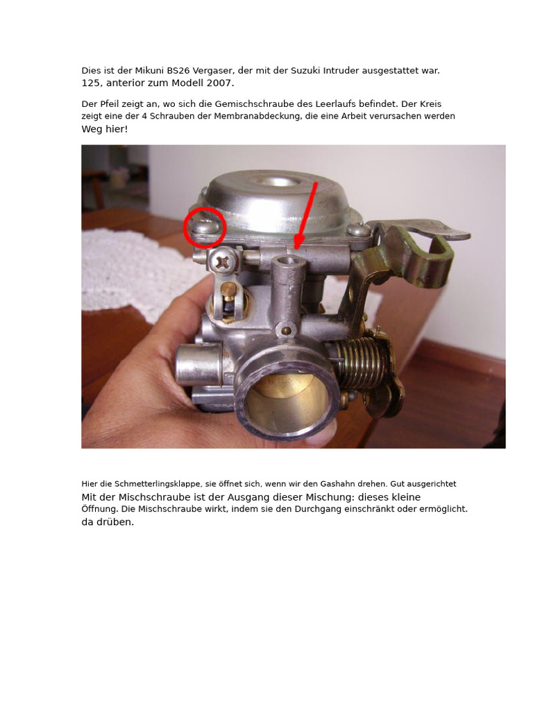 Dies Ist Der Mikuni BS26 Vergaser. | PDF