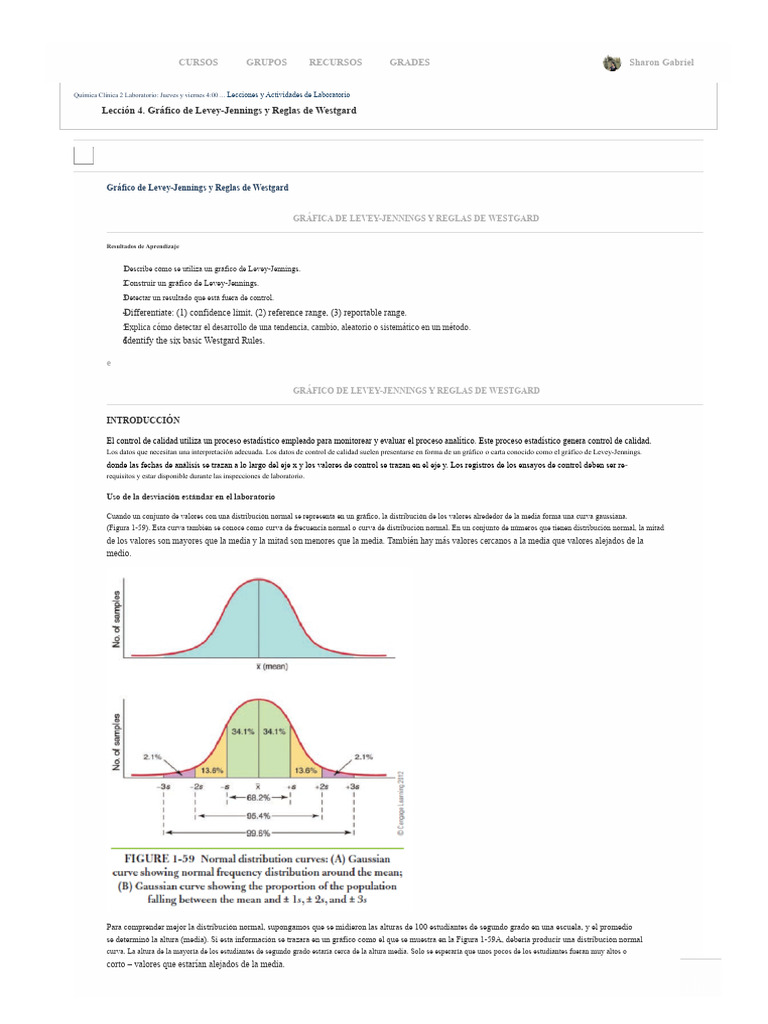Gráfico de Levey-Jennings en Química Clínica | PDF | Desviación ...