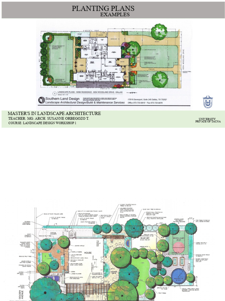 Landscape Architecture Planting Plans | PDF