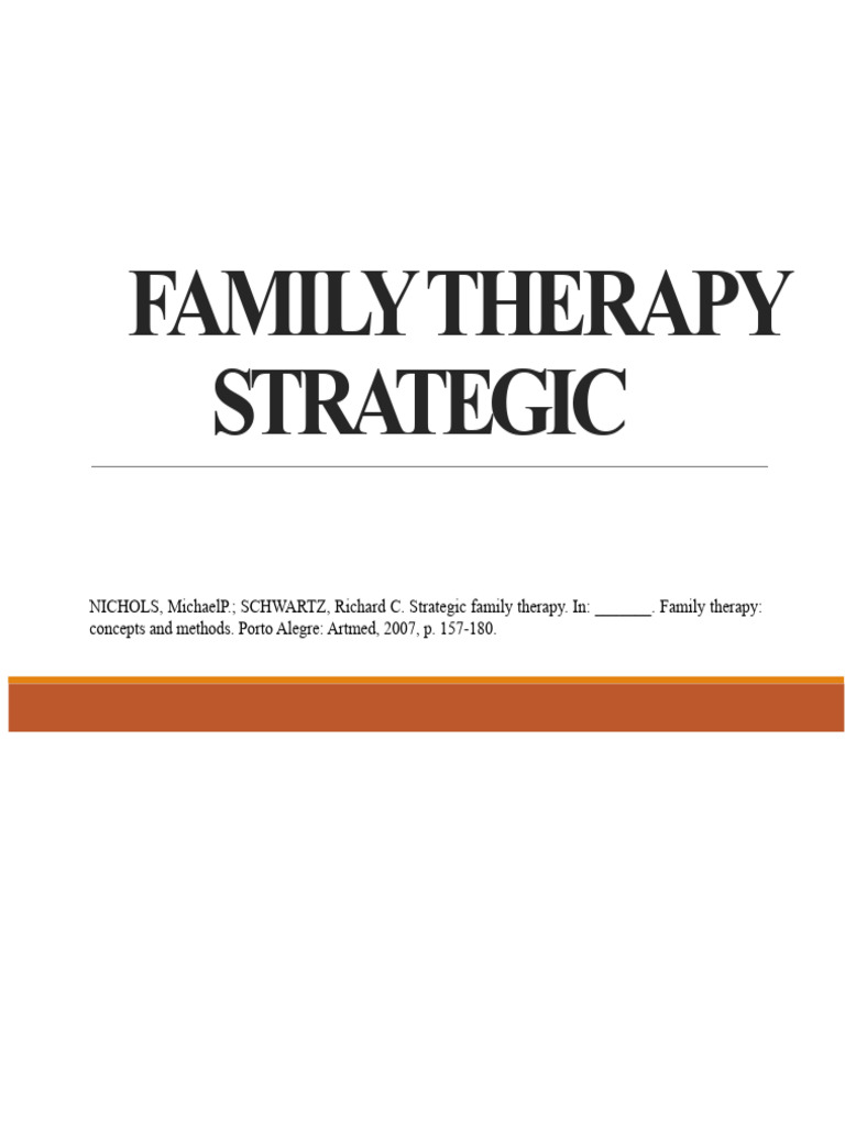 Strategic Family Therapy Techniques | PDF | Family Therapy | Psychotherapy