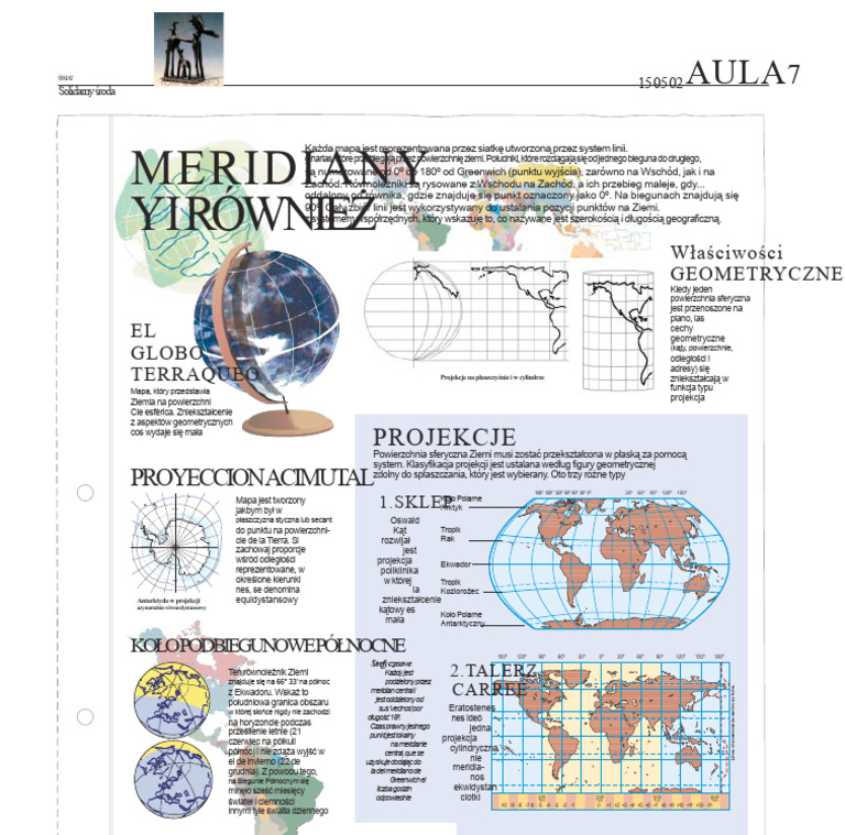 Laminy Szkolne Meridiany I Równoleżniki | PDF