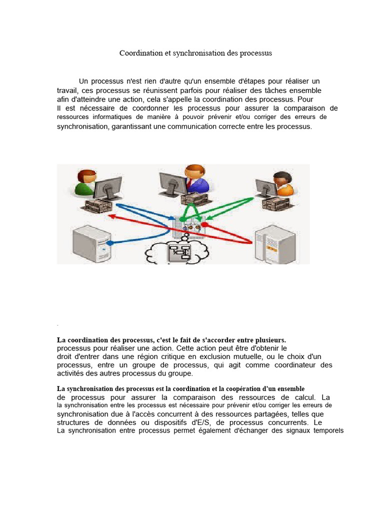 Coordination et synchronisation des processus | PDF | Concurrence ...