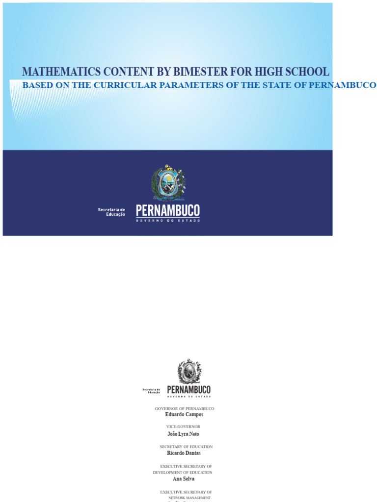 High School Math Curriculum Pernambuco | PDF | Trigonometric Functions ...