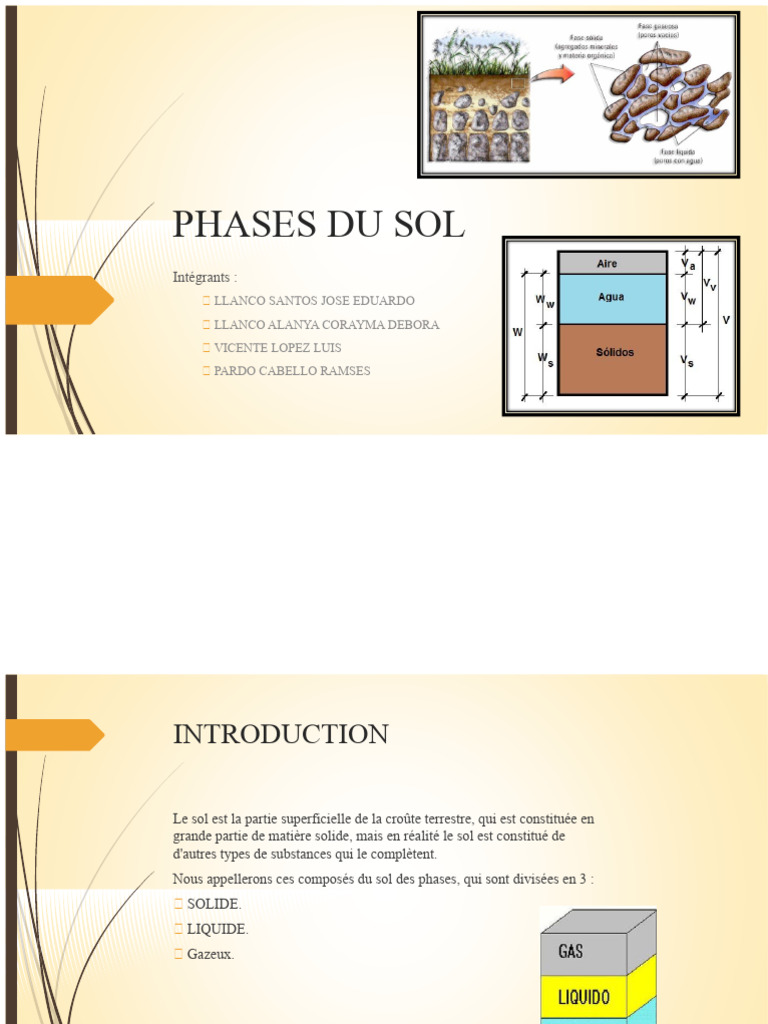 Phases du sol : solide, liquide, gazeux | PDF | Sol (pédologie) | Porosité