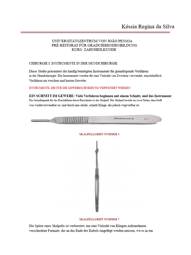Instrumente in Der Mundchirurgie | PDF