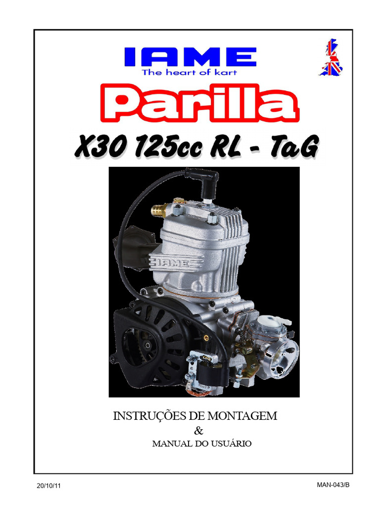 Montagem e Uso do Motor Parilla X30 125cc | PDF | Motores | Parafuso