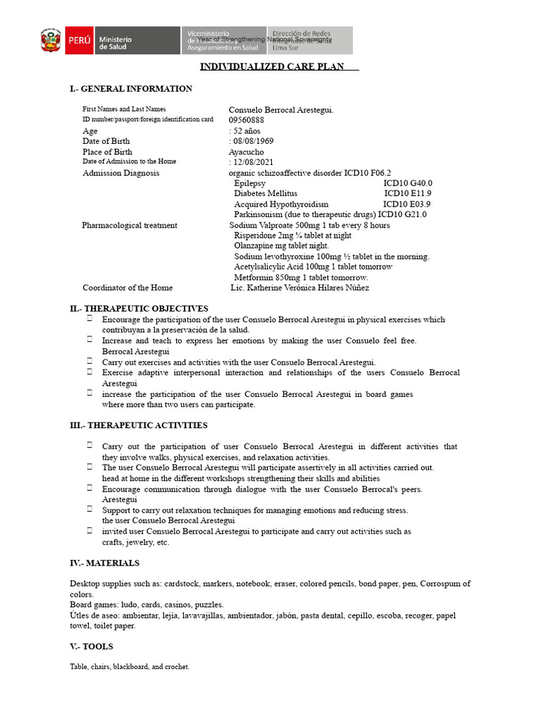 Individualized Plan February | PDF | Caregiver | Relaxation (Psychology)