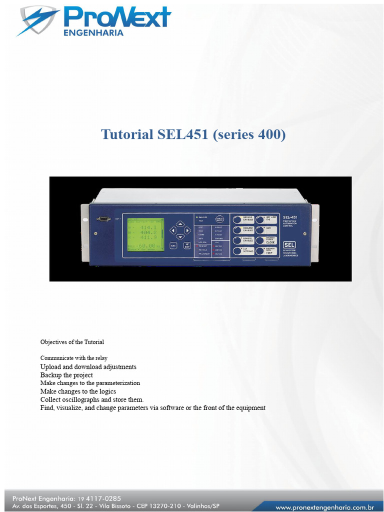 SEL451 Relay Communication Tutorial | PDF | Button (Computing ...