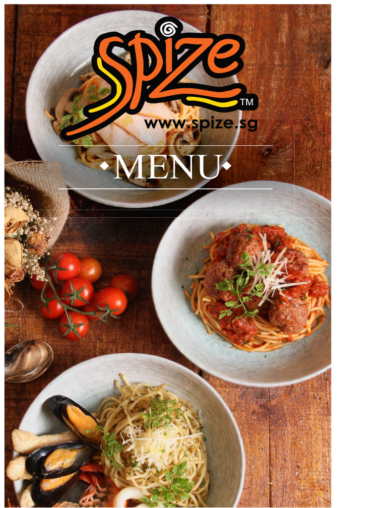 Spize Bedok MenuWEB | PDF