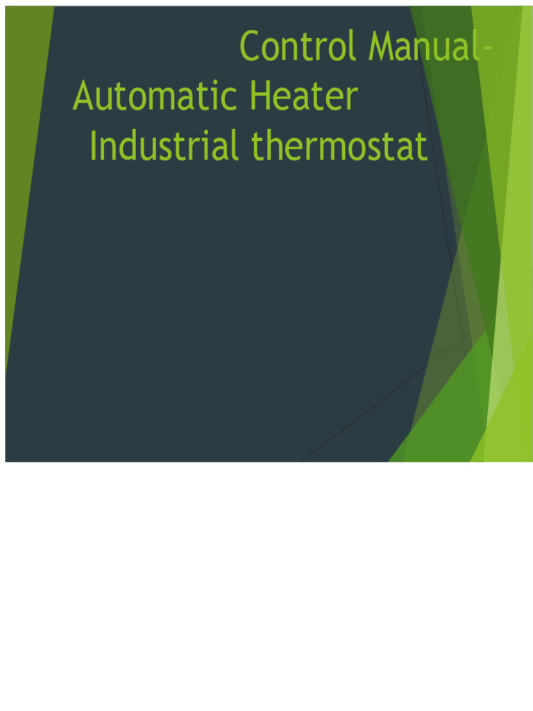 Industrial Heater Control Manual | PDF | Water Heating | Heat Transfer