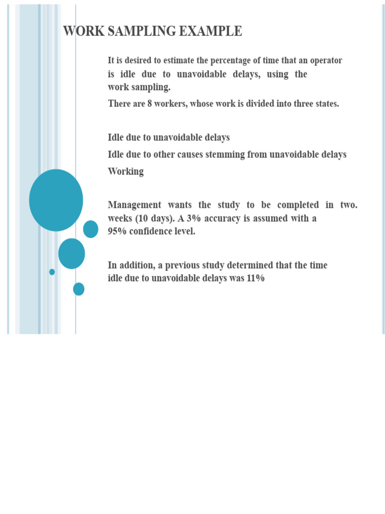 UNIT 2 Example of Work Sampling | PDF | Normal Distribution | Accuracy ...