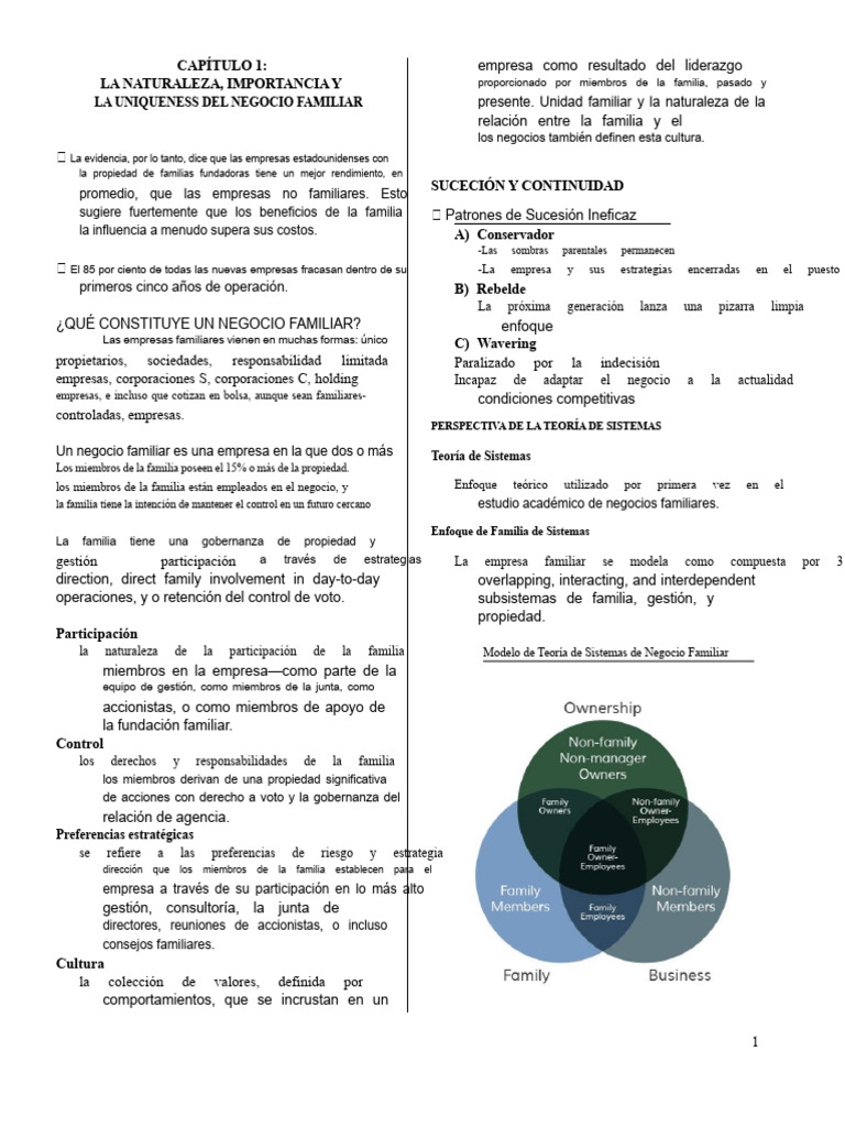 CAPÍTULO 1: La Naturaleza, Importancia y Singularidad de Las Empresas ...