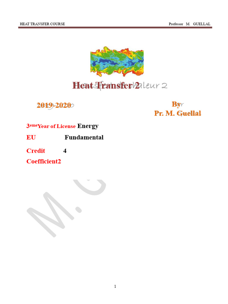 Heat Transfer Course Overview | PDF | Heat Transfer | Heat