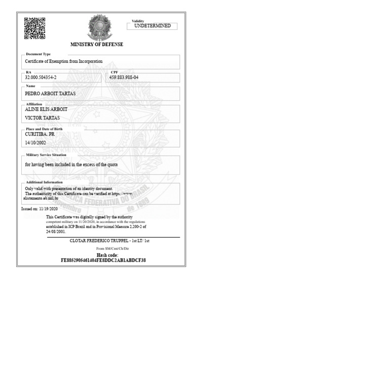Military Discharge Certificate | PDF