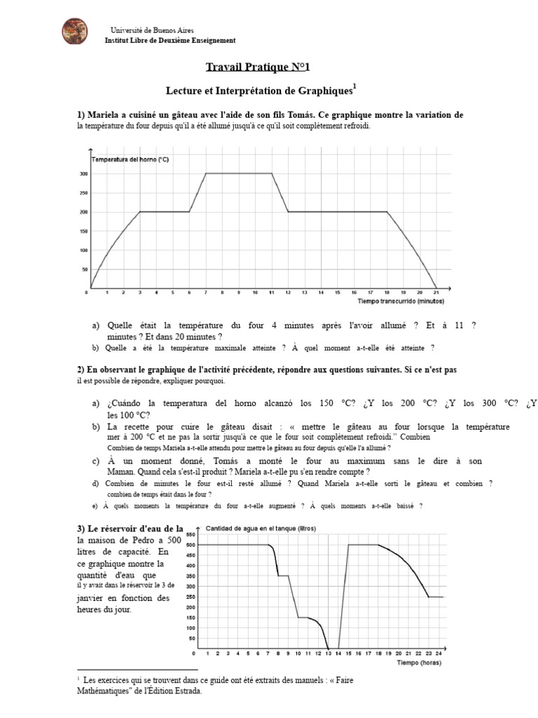 Interprétation de Graphiques : Exemples Pratiques | PDF