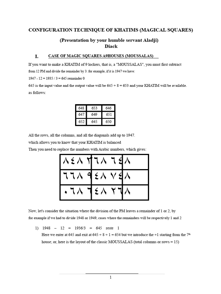 Khatim Configuration Techniques Explained | PDF | Combinatorics ...