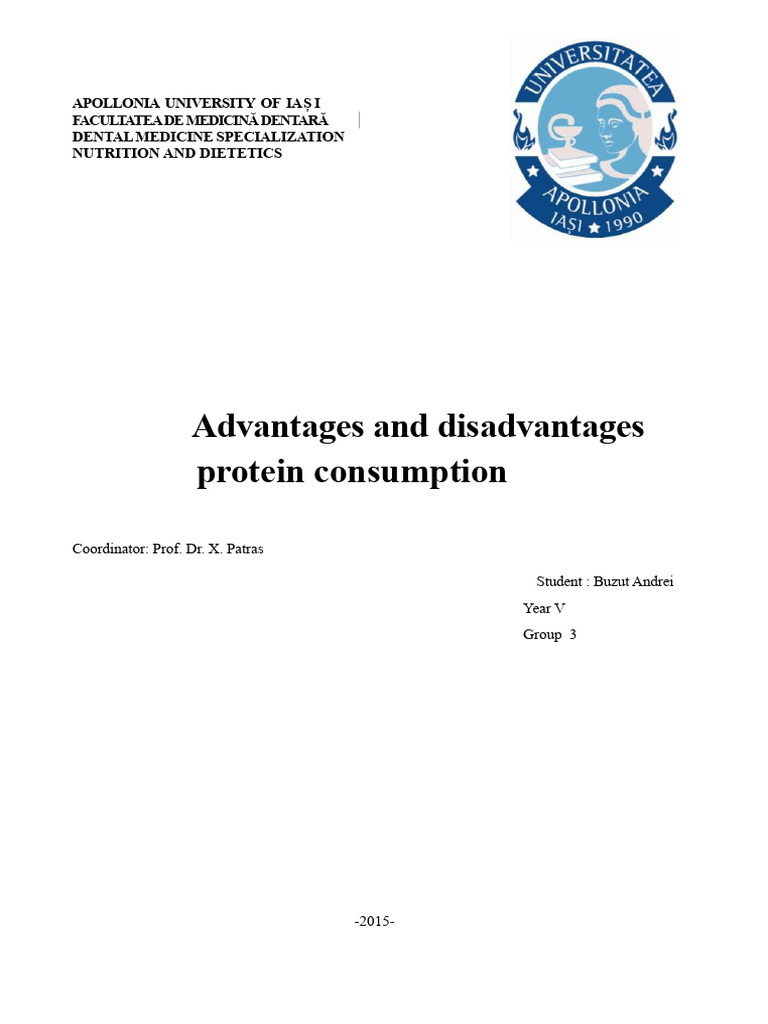 Pros and Cons of Protein Consumption | PDF | Dieting | Diet (Nutrition)