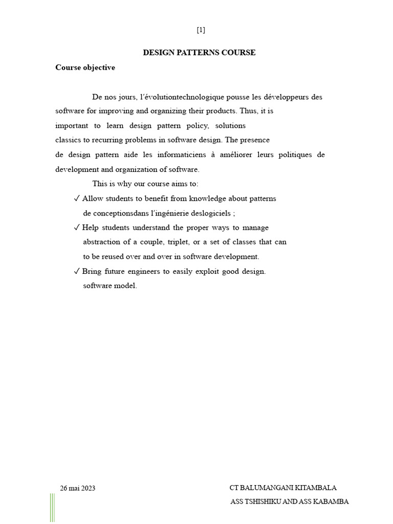 Design Patterns Course Overview | PDF | Model–View–Controller | Class ...