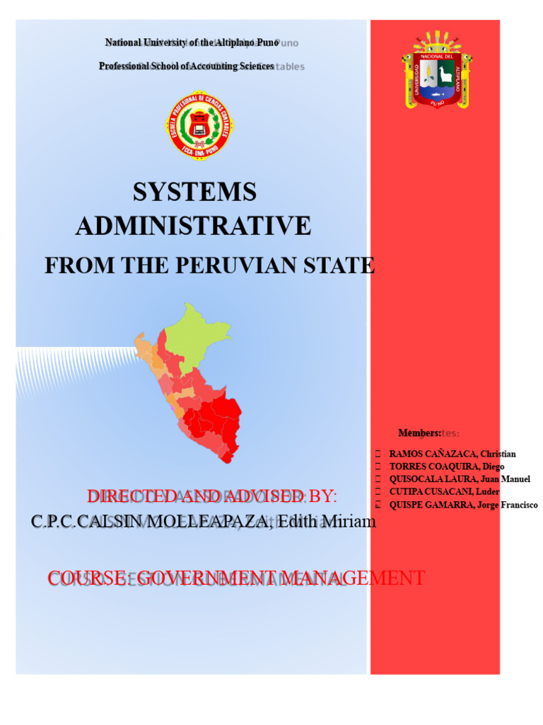 Peruvian State Administrative Systems Guide | PDF | Debt | Risk