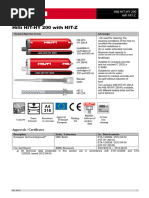 Hilti HIT-HY 200 Technical Data Sheet | PDF | Strength Of Materials | Drill