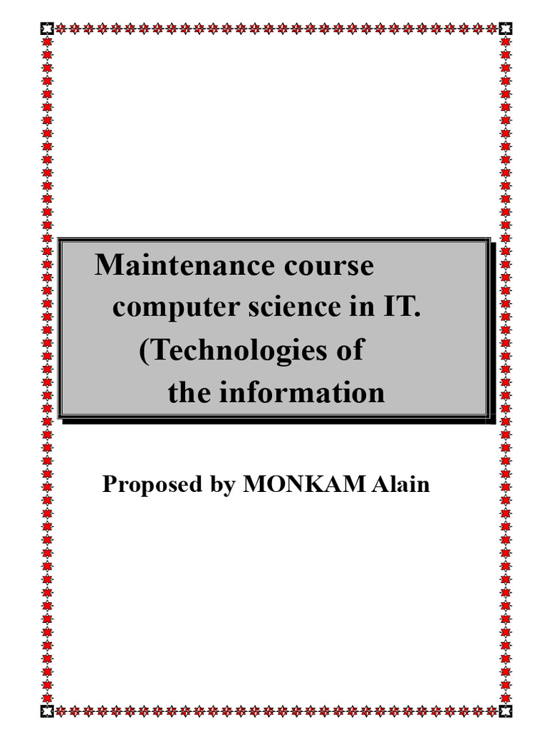 IT Computer Maintenance Course Guide | PDF | Central Processing Unit ...