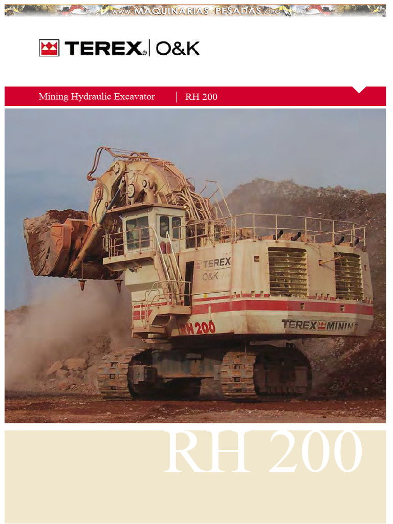 RH 200 Hydraulic Excavator Overview | PDF | Engines | Mining