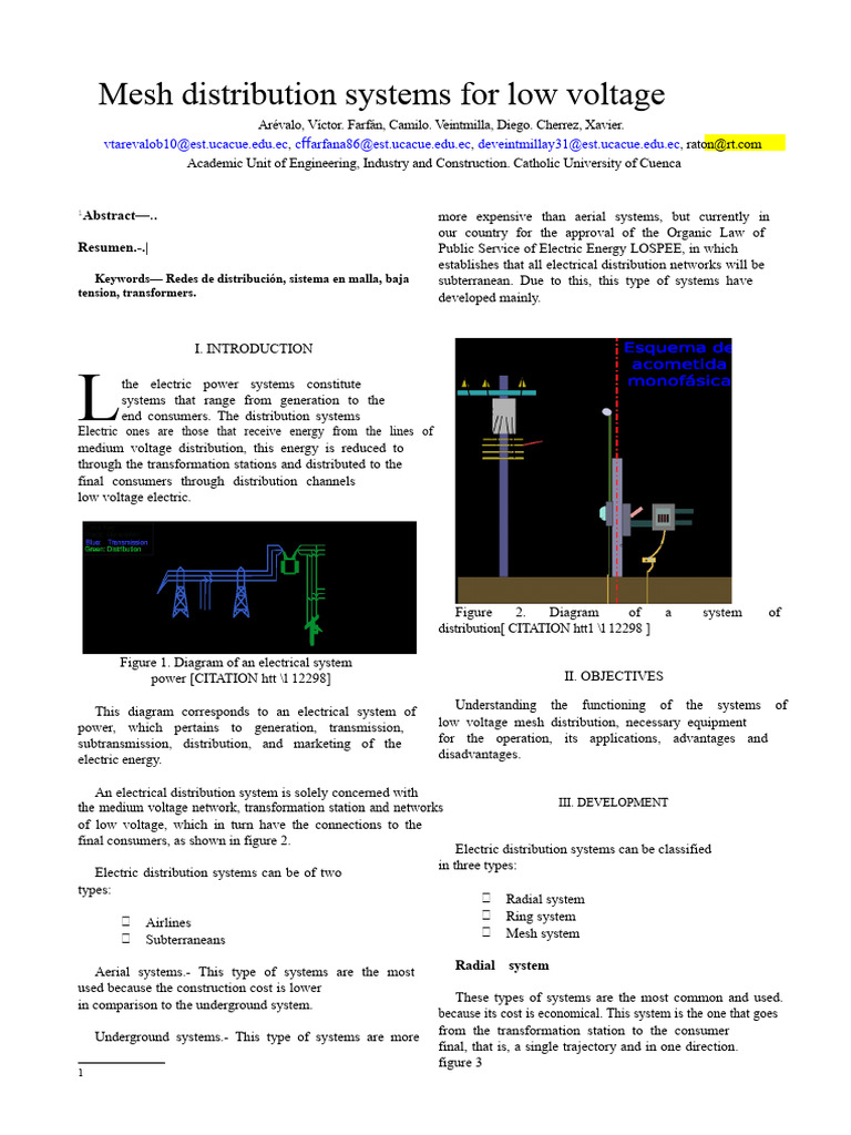 Mesh Networks | PDF | Electric Power Distribution | Transformer
