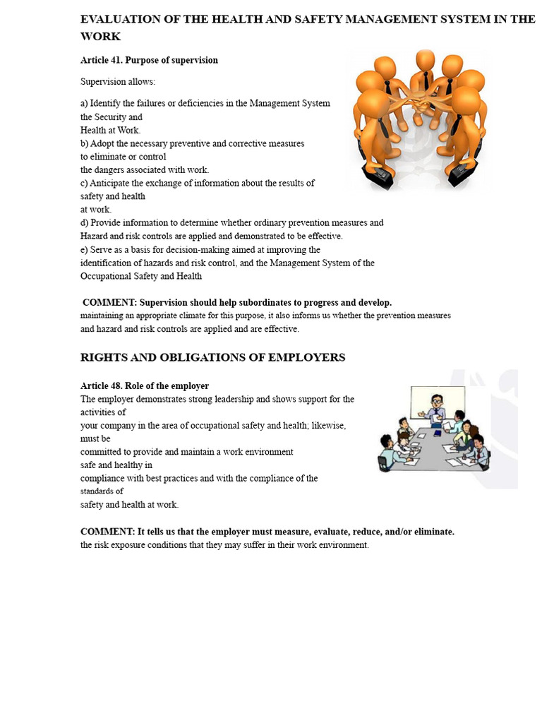 Health and Safety Management Evaluation | PDF | Occupational Safety And ...