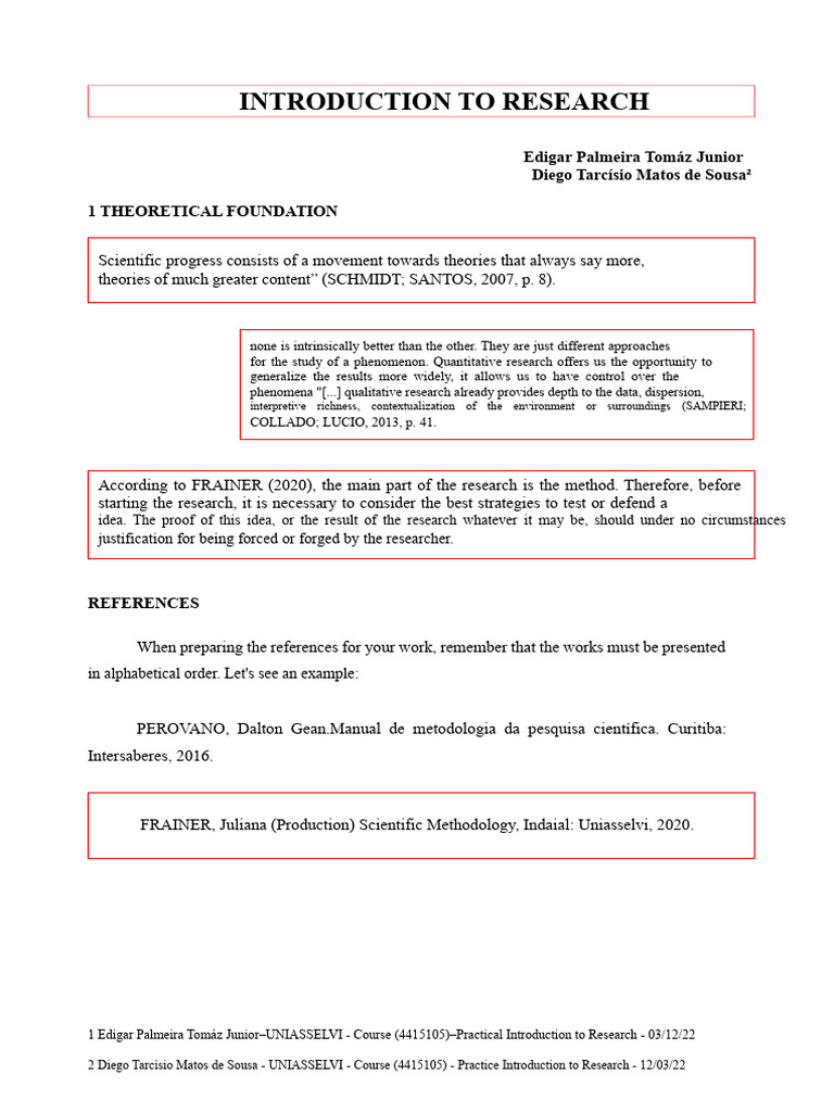 Interdisciplinary Practice Introduction To Research | PDF