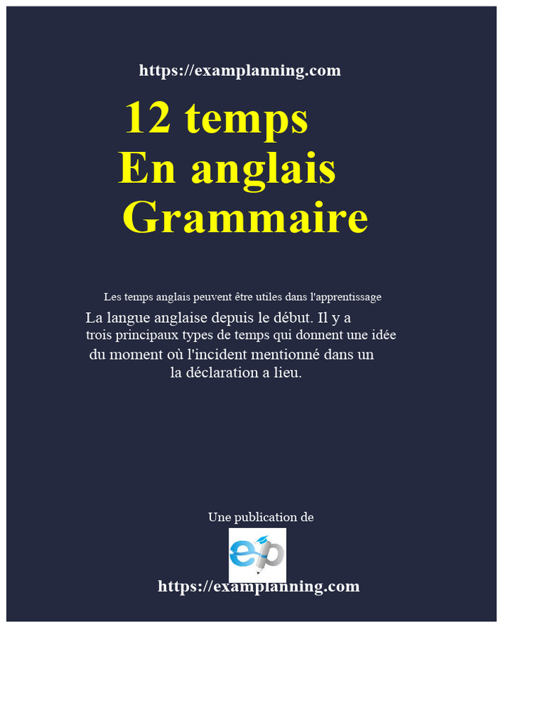 Guide des temps verbaux en anglais | PDF | Grammaire anglaise | Sémantique