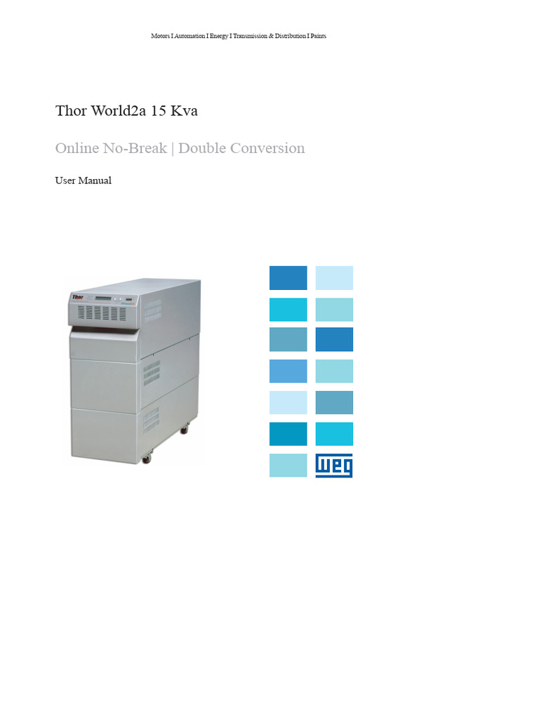 Thor World 15 kVA UPS User Manual | PDF | Power Supply | Alternating ...