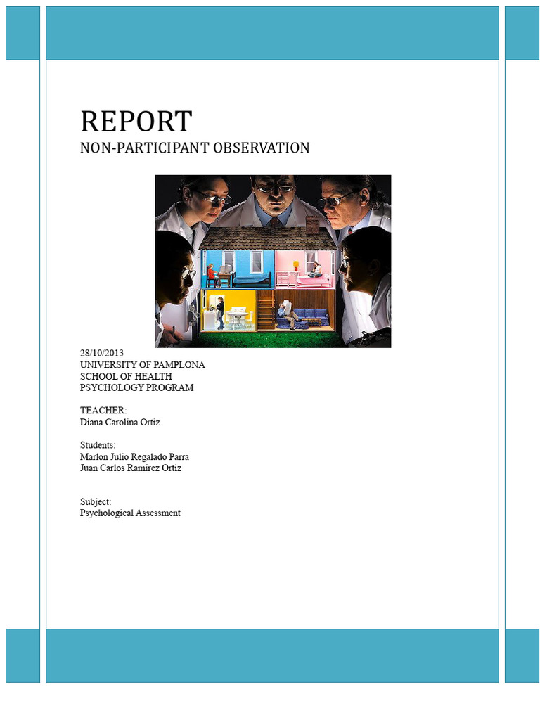 Non-Participant Observation Report | PDF | Value (Ethics)