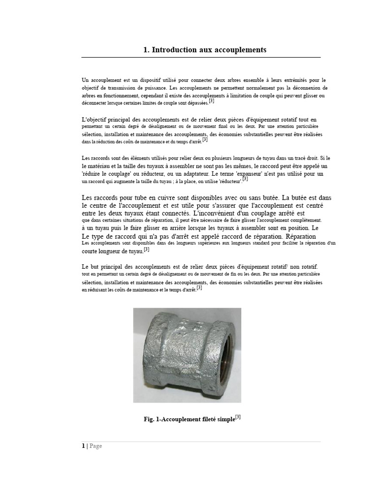 Types et utilisations des accouplements | PDF | Tuyau | Ingénierie ...