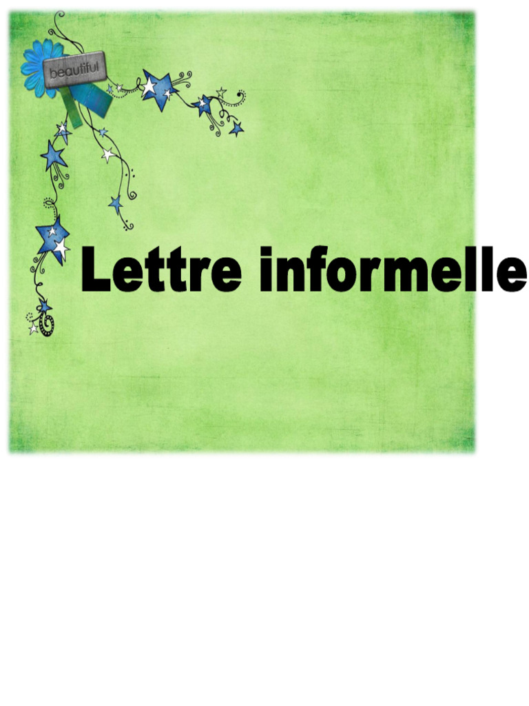Guide de rédaction d'une lettre informelle | PDF | Linguistique