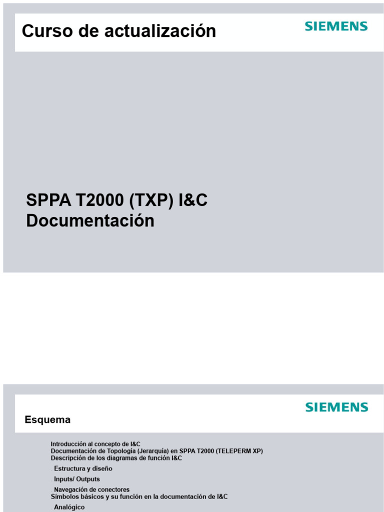 Curso I&C SPPA T2000: Documentación y Diagramas | PDF | Automatización ...