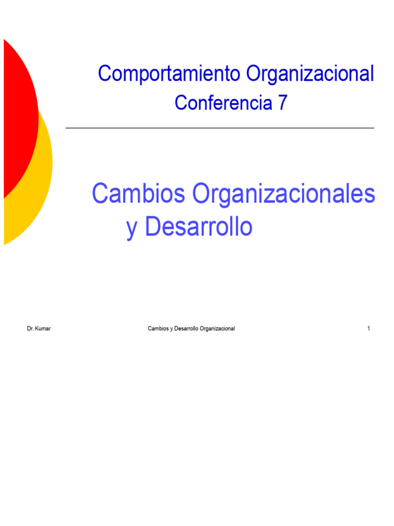 Cambio y Desarrollo Organizacional | PDF | Gestión del cambio