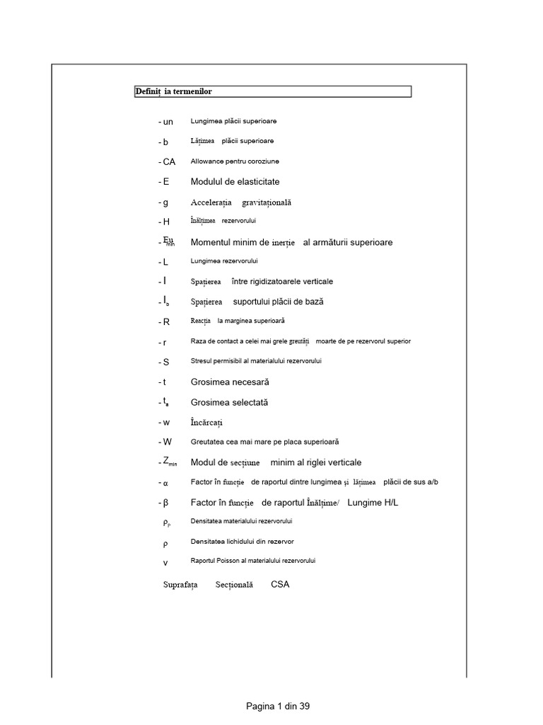 Calculul Rezervorului Rectangular Formulele Lui Roark | PDF
