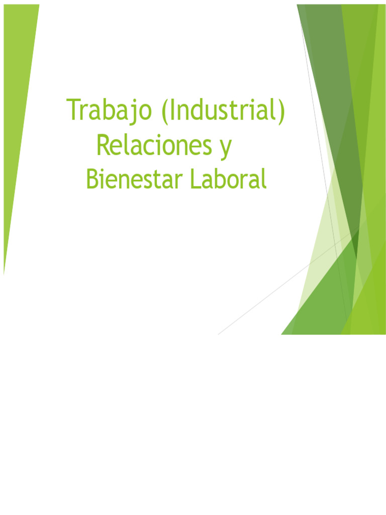 Relaciones Industriales y Bienestar Laboral | PDF | Relaciones ...