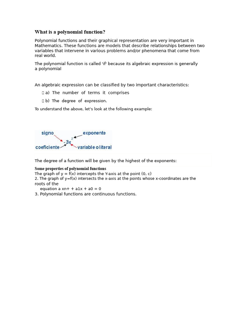Understanding Polynomial Functions | PDF | Polynomial | Function ...