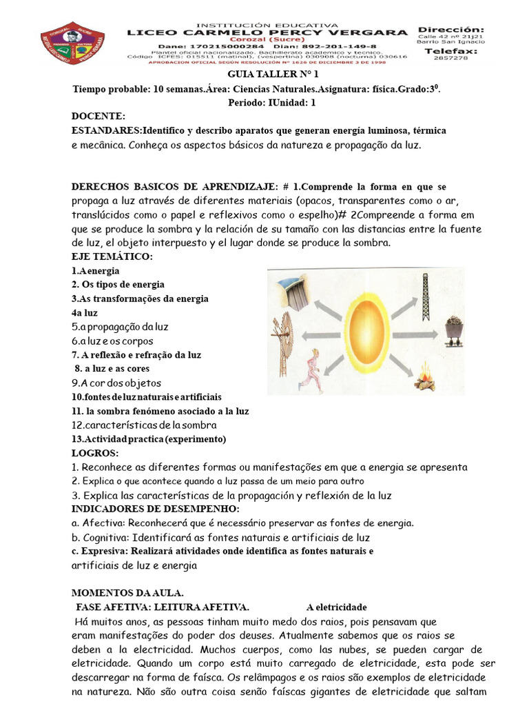 Energia e Luz: Fundamentos da Física | PDF | Cor | Luz