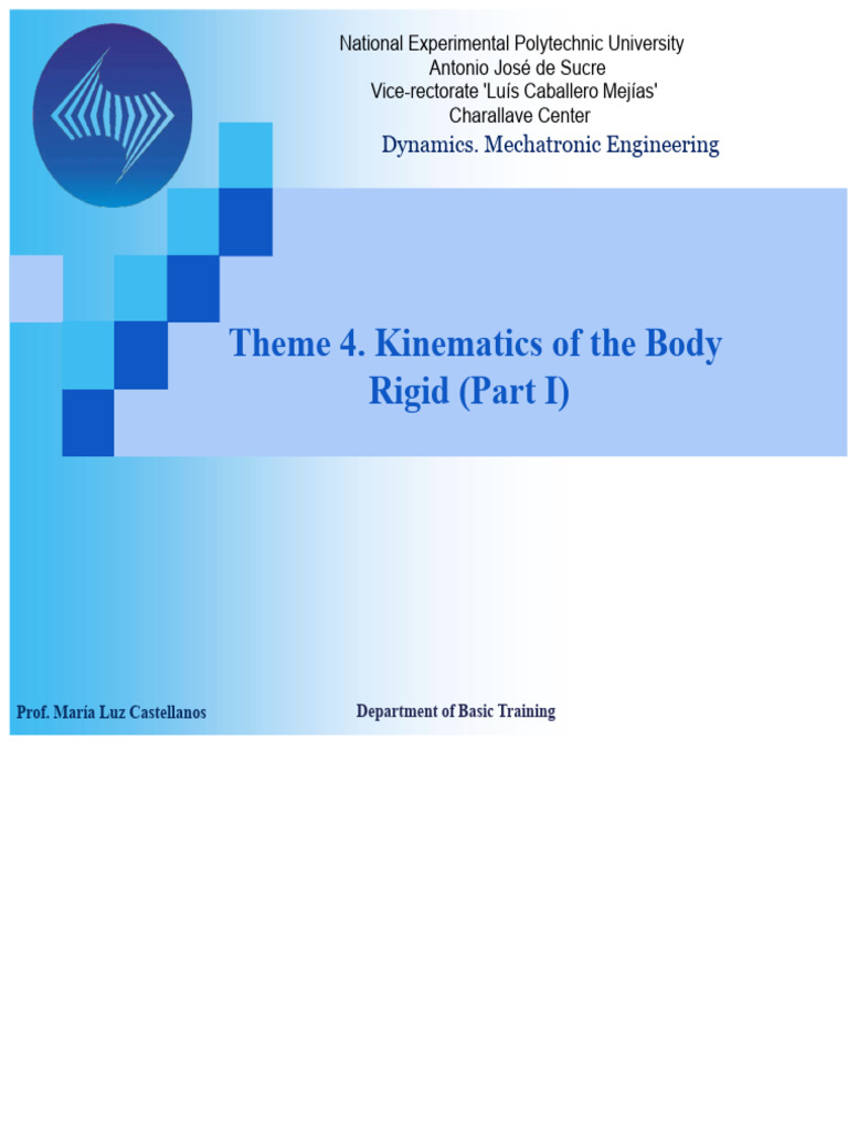 Kinematics of Rigid Bodies Overview | PDF | Rotation Around A Fixed ...