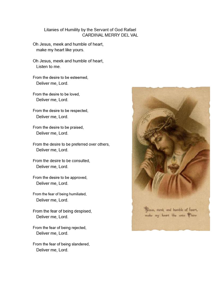 Litanies of Humility Prayer Guide | PDF | Humility | Spirituality