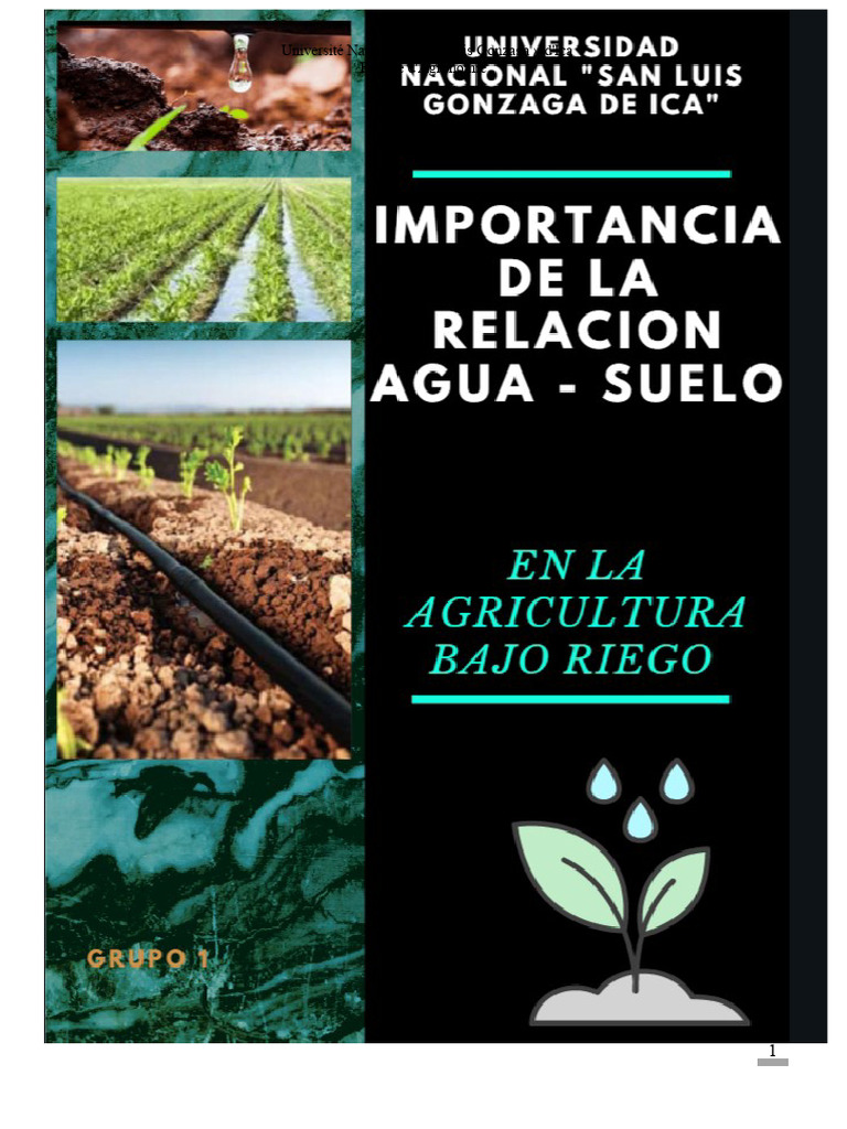 Importance de l'Eau et du Sol en Agriculture | PDF | Irrigation | Sol ...