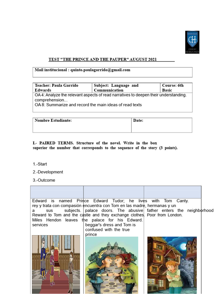 6° READER PLAN AUGUST The Prince and The Pauper | PDF | The Prince And ...