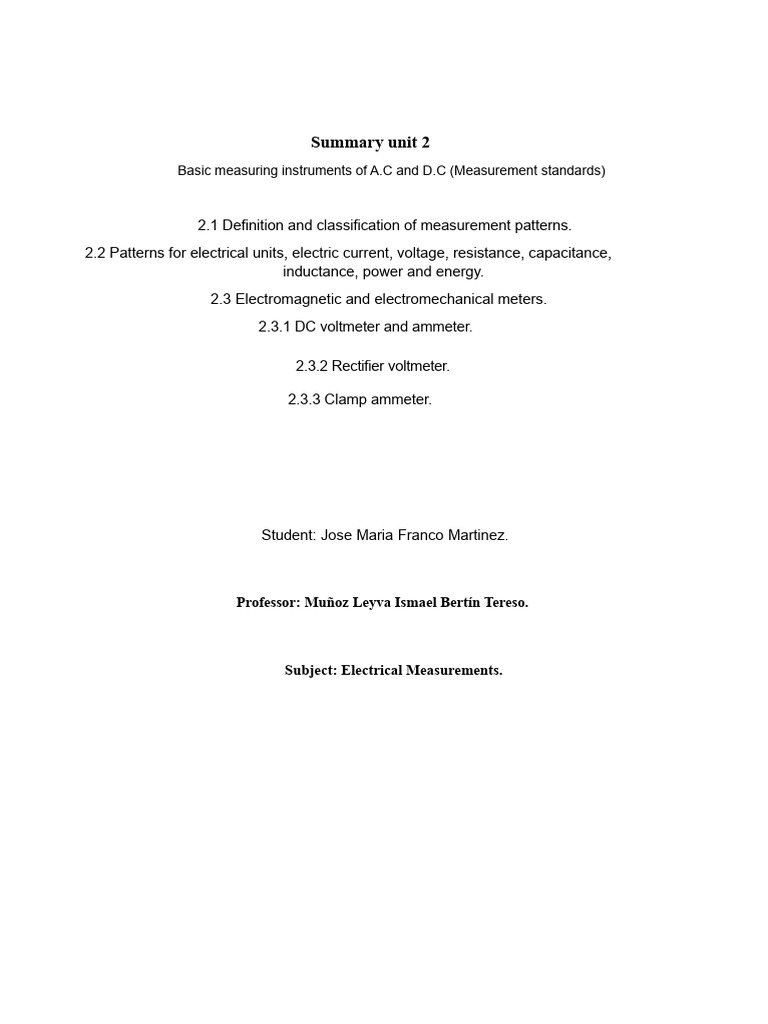 A.C. and D.C. Measurement Instruments | PDF | Inductance | Voltage
