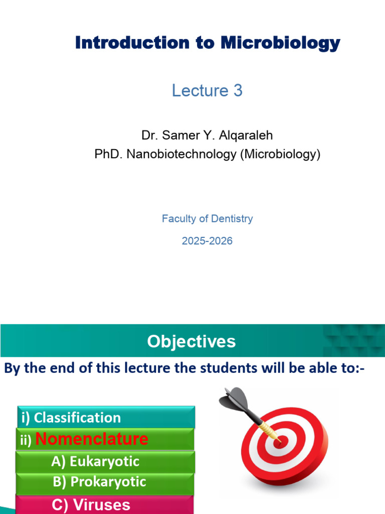 Lecture 3 - 251025 - 203751 | PDF | Cell (Biology) | Prokaryote