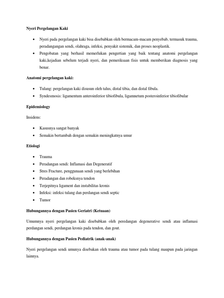 Ankle Pain PDF