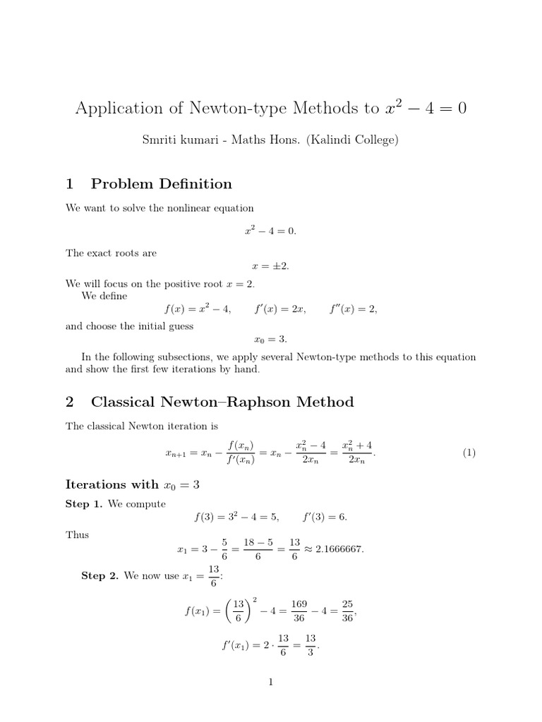 Newton Raphson Variants | PDF | Mathematical Objects | Numerical Analysis