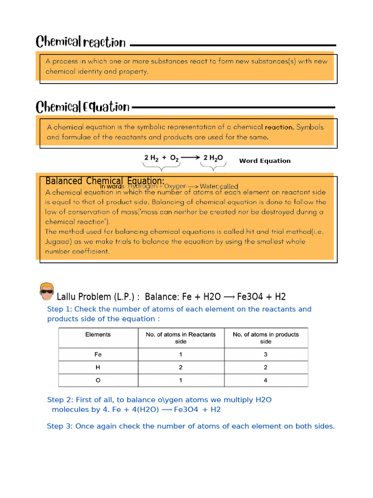 Balancing Chemical Equations Guide | PDF | Redox | Chemical Reactions