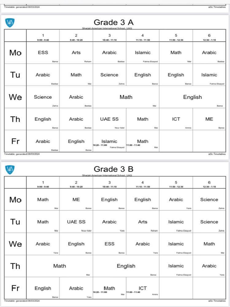 New October Timetable 10-12 4 | PDF